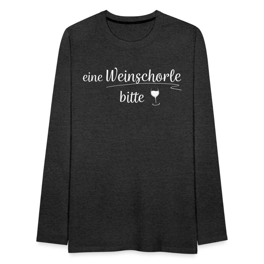 eine Weinschorle bitte - Männer Langarmshirt - Anthrazit