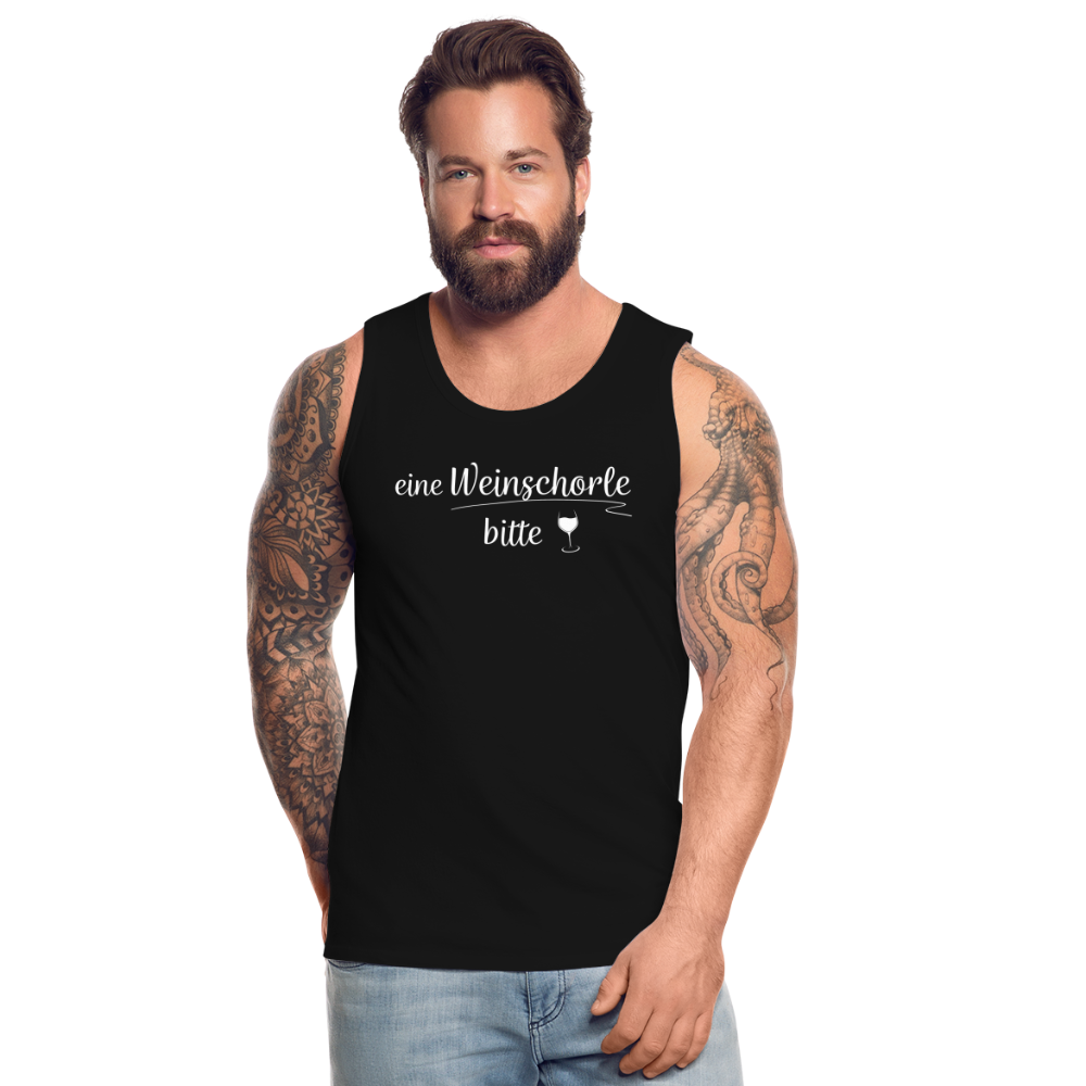 eine Weinschorle bitte - Männer Tank Top - Schwarz