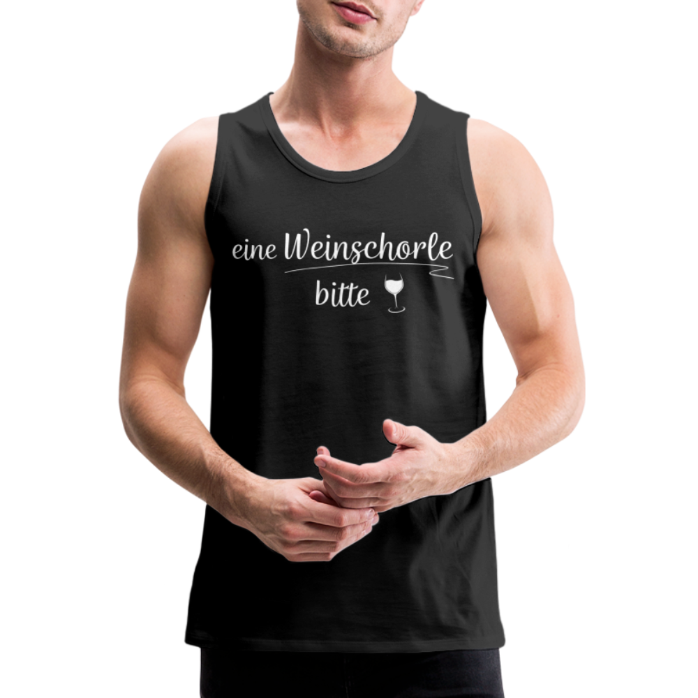 eine Weinschorle bitte - Männer Tank Top - Schwarz