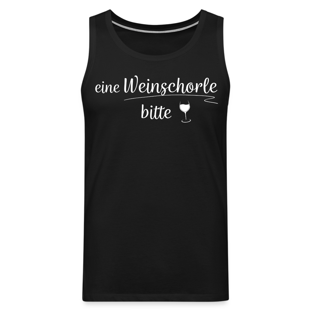 eine Weinschorle bitte - Männer Tank Top - Schwarz