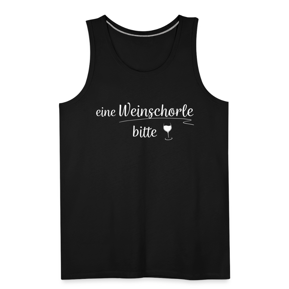 eine Weinschorle bitte - Männer Tank Top - Schwarz