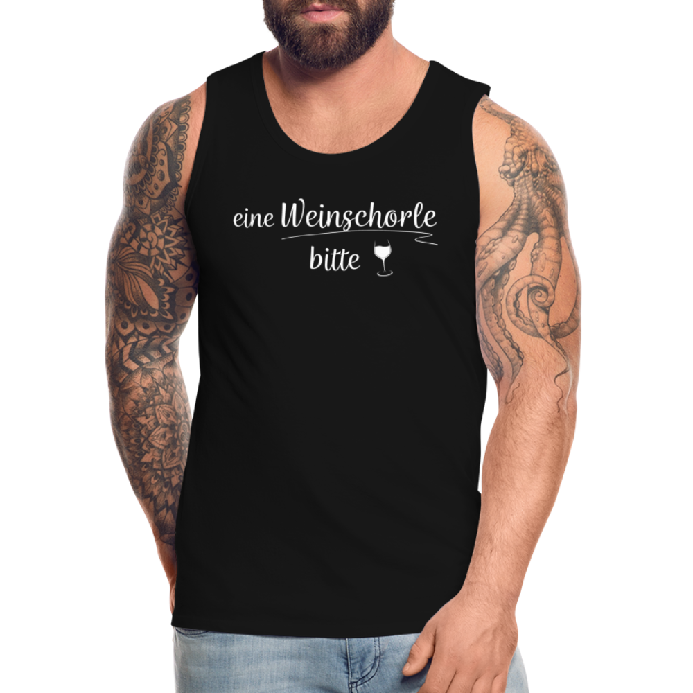 eine Weinschorle bitte - Männer Tank Top - Schwarz