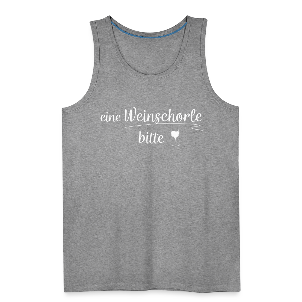 eine Weinschorle bitte - Männer Tank Top - Grau meliert