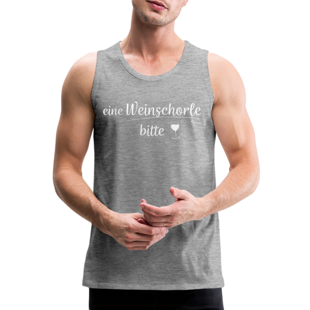 eine Weinschorle bitte - Männer Tank Top - Grau meliert