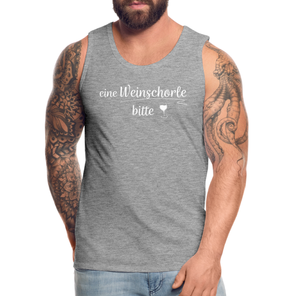 eine Weinschorle bitte - Männer Tank Top - Grau meliert