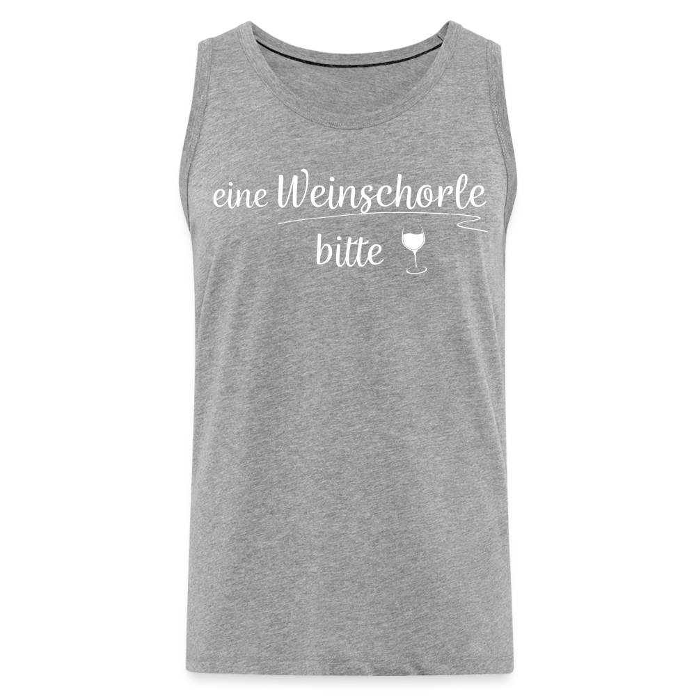 eine Weinschorle bitte - Männer Tank Top - Grau meliert