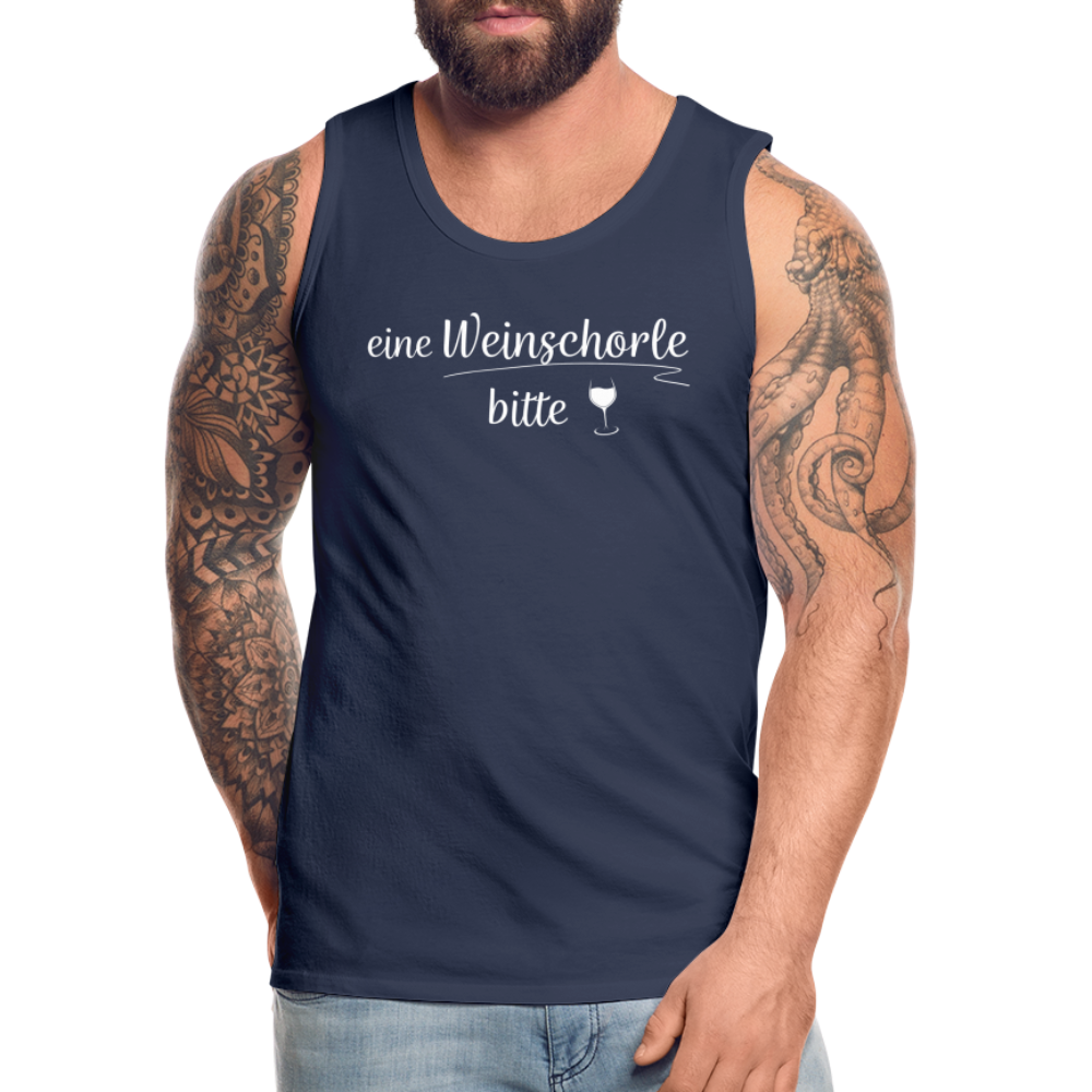 eine Weinschorle bitte - Männer Tank Top - Navy