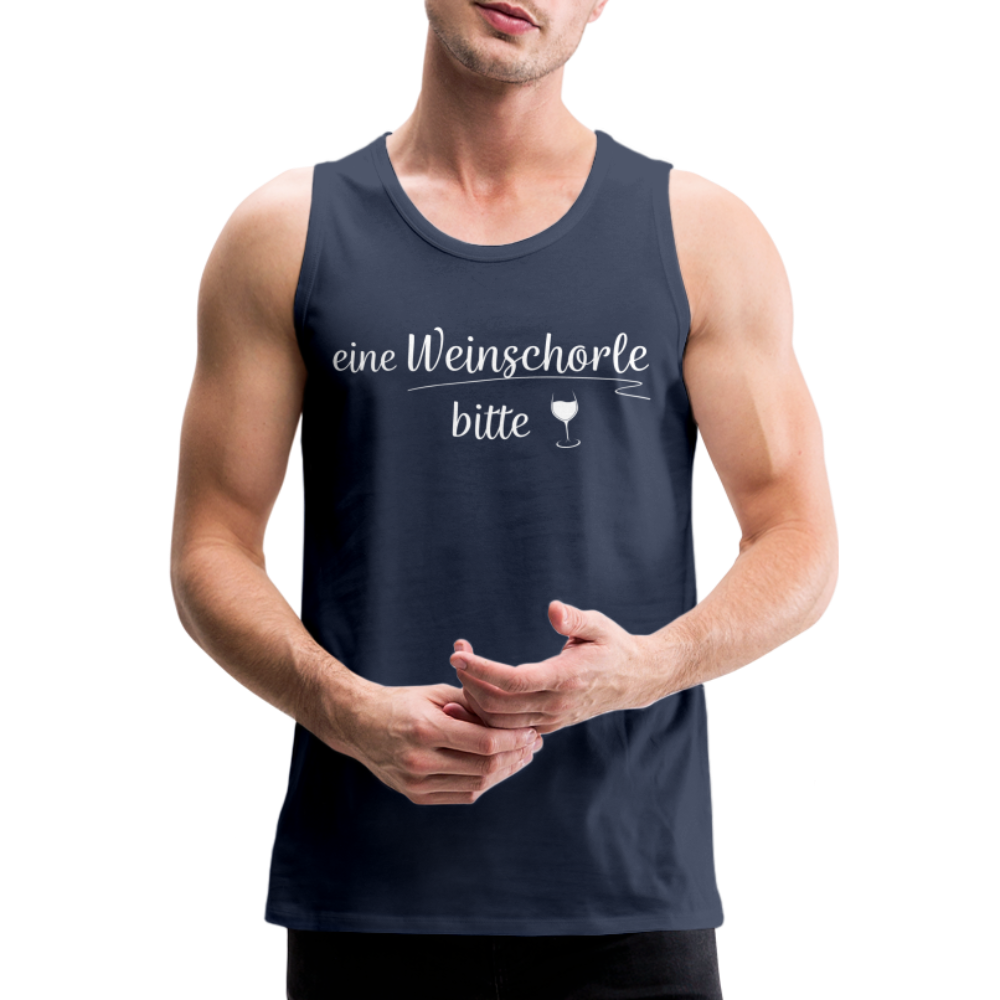 eine Weinschorle bitte - Männer Tank Top - Navy