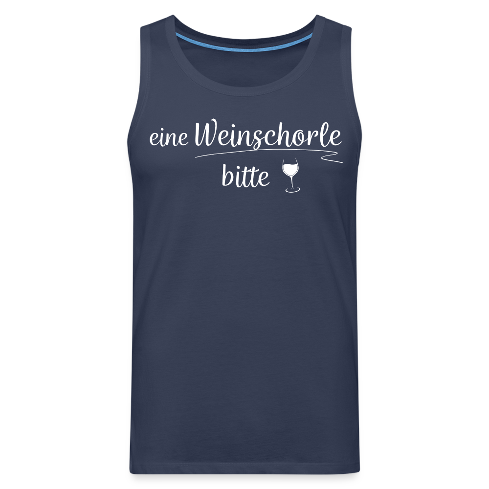 eine Weinschorle bitte - Männer Tank Top - Navy