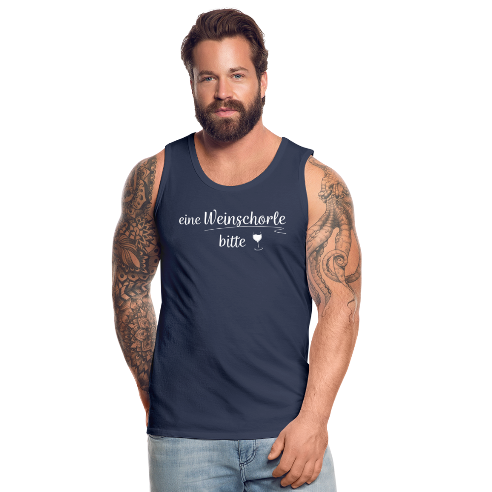 eine Weinschorle bitte - Männer Tank Top - Navy