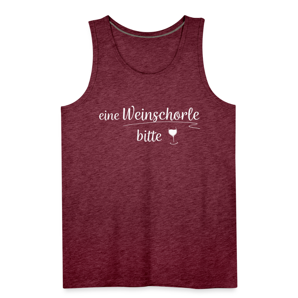 eine Weinschorle bitte - Männer Tank Top - Bordeauxrot meliert