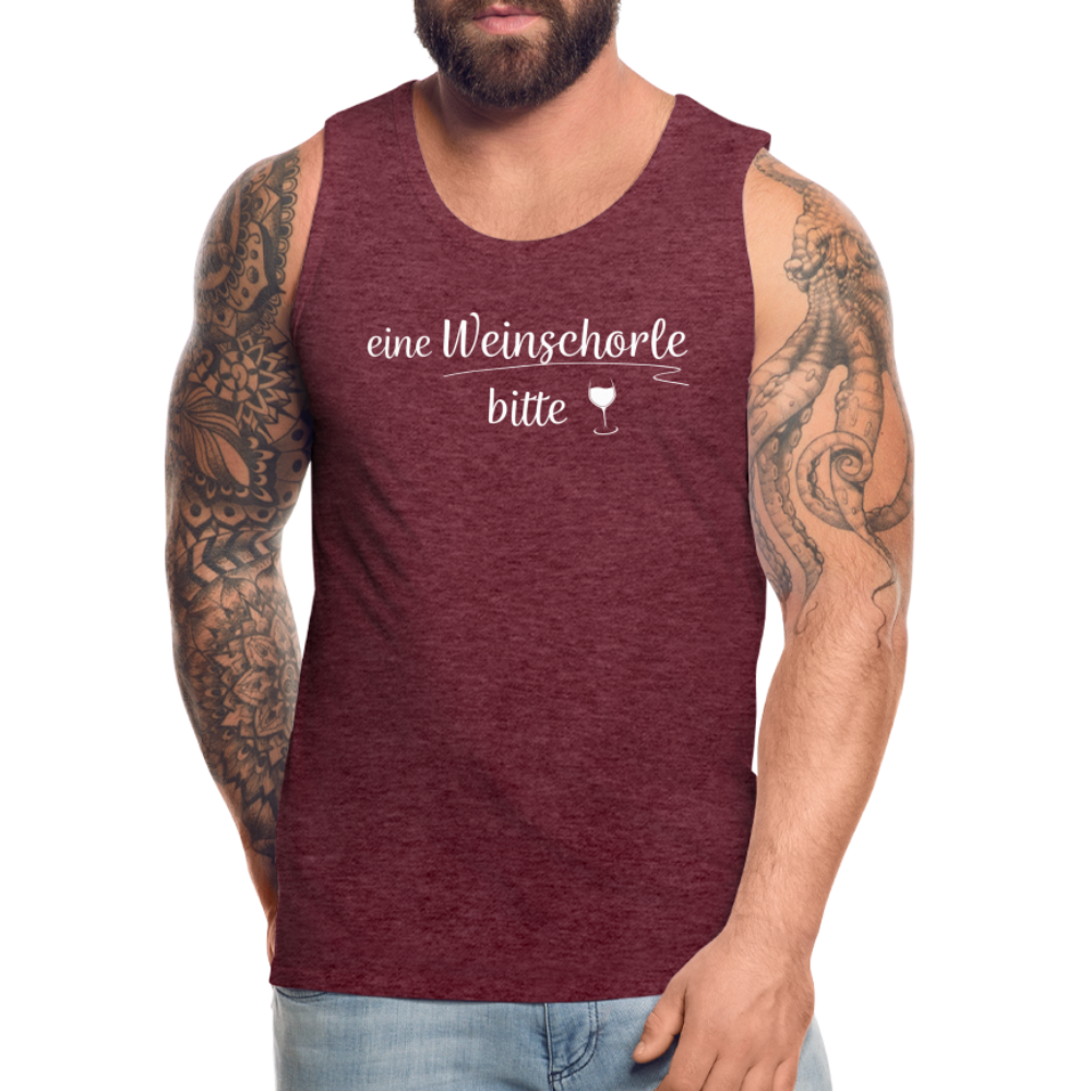 eine Weinschorle bitte - Männer Tank Top - Bordeauxrot meliert