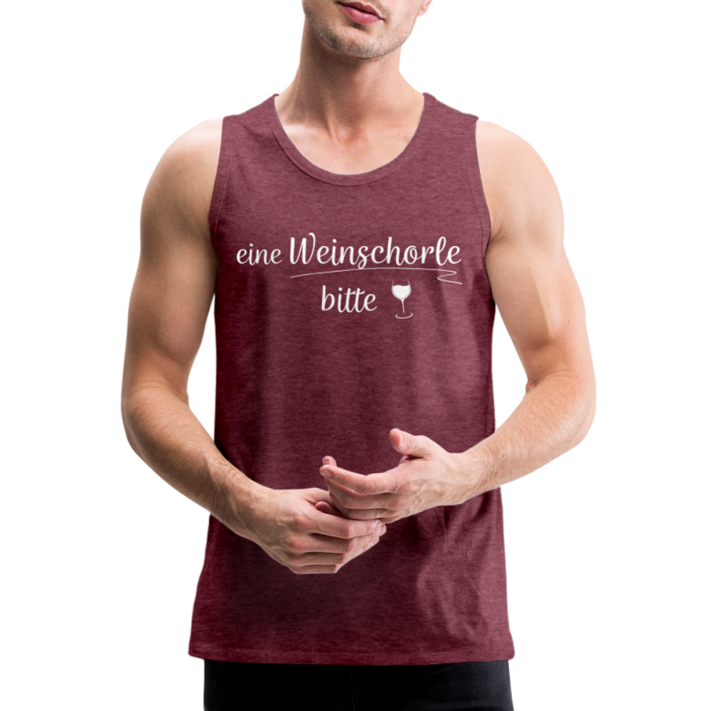 eine Weinschorle bitte - Männer Tank Top - Bordeauxrot meliert