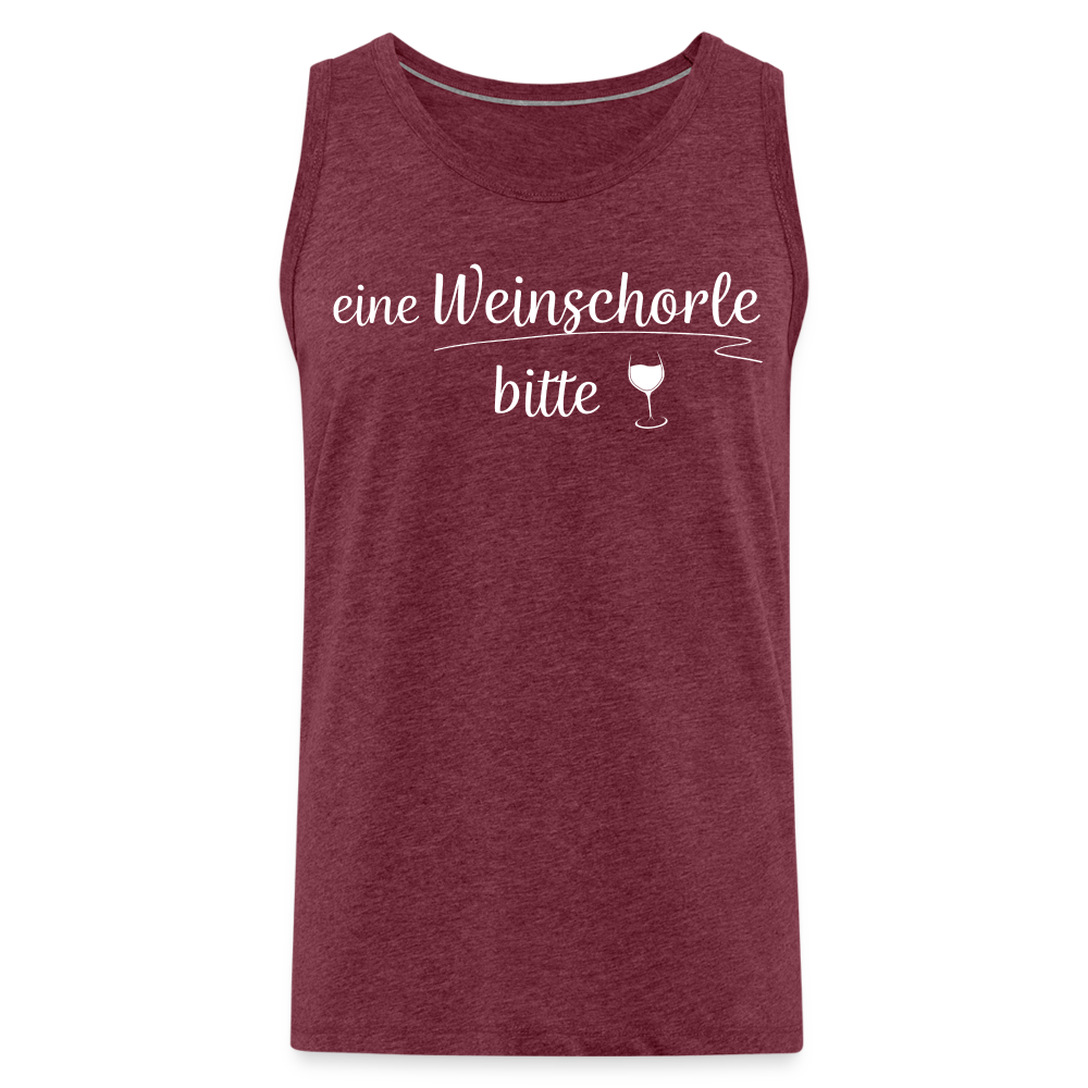 eine Weinschorle bitte - Männer Tank Top - Bordeauxrot meliert