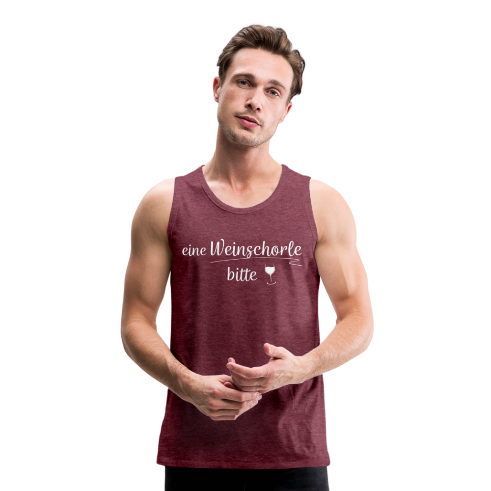 eine Weinschorle bitte - Männer Tank Top - Bordeauxrot meliert