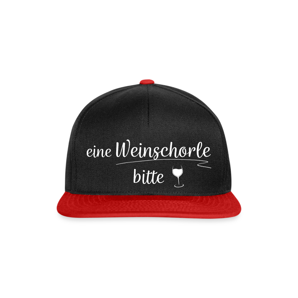 eine Weinschorle bitte - Snapback Cap - Schwarz/Rot