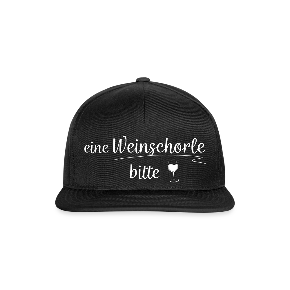 eine Weinschorle bitte - Snapback Cap - Schwarz/Schwarz