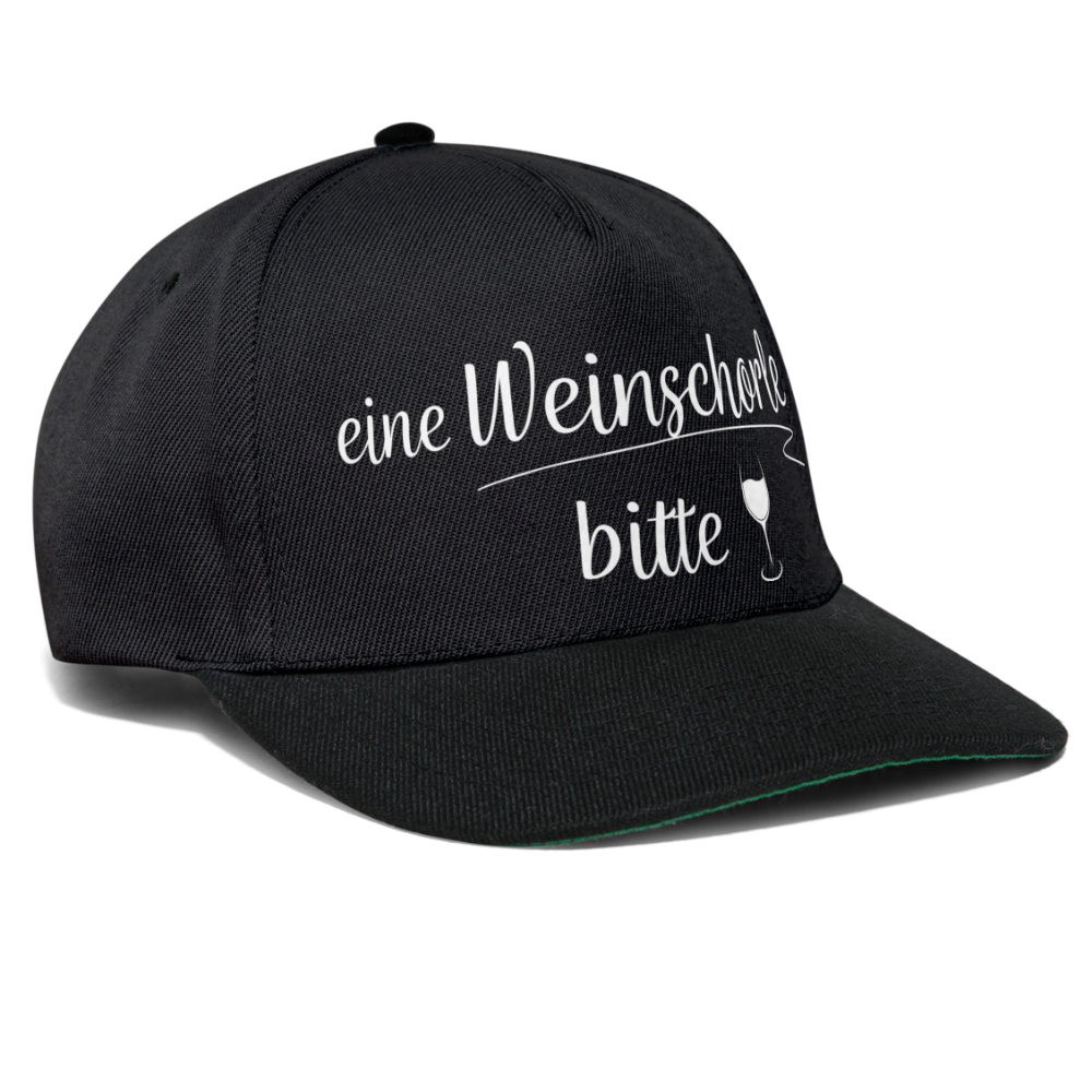 eine Weinschorle bitte - Snapback Cap - Schwarz/Schwarz