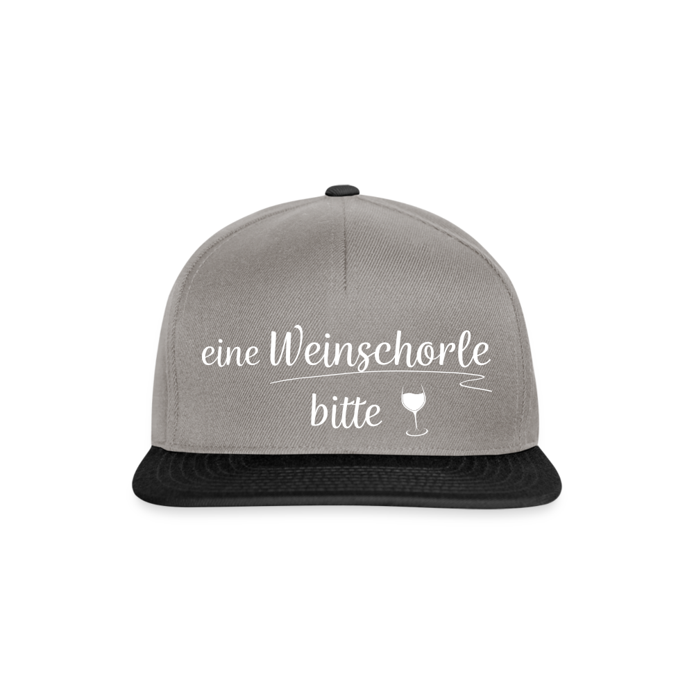 eine Weinschorle bitte - Snapback Cap - Graphit/Schwarz