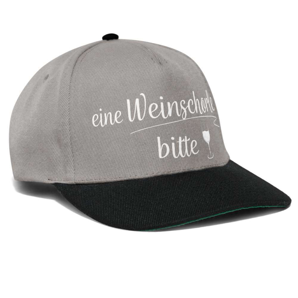 eine Weinschorle bitte - Snapback Cap - Graphit/Schwarz