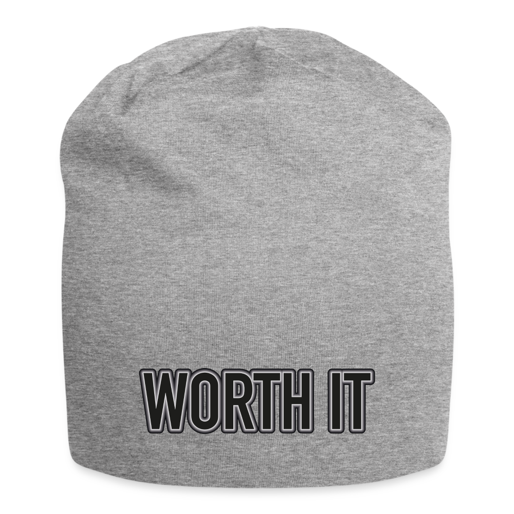 Worth it - Jersey-Beanie - Grau meliert