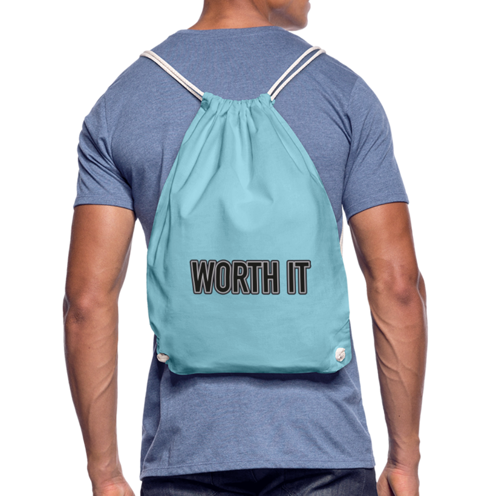 Worth it - Turnbeutel aus 100% Baumwolle - Aqua