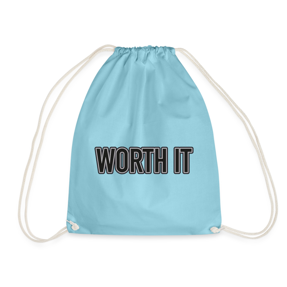 Worth it - Turnbeutel aus 100% Baumwolle - Aqua