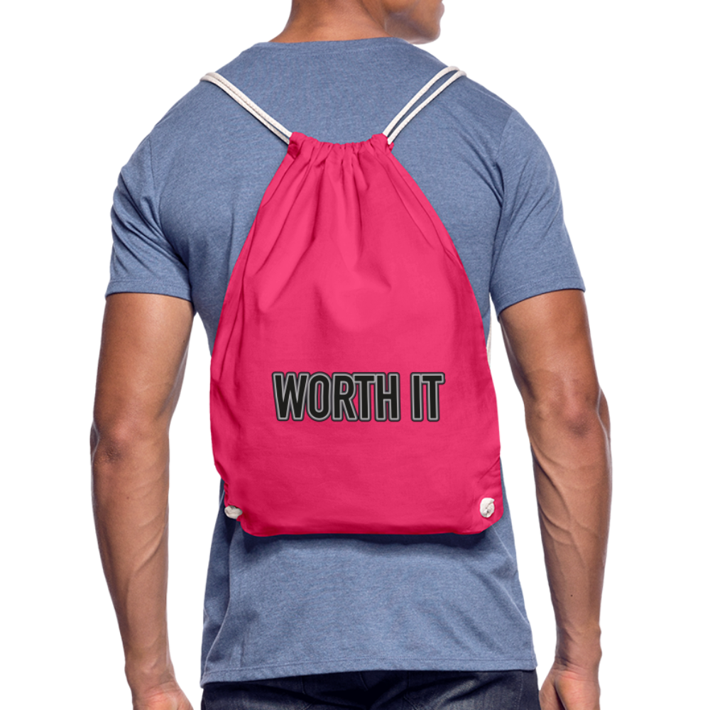 Worth it - Turnbeutel aus 100% Baumwolle - Fuchsia