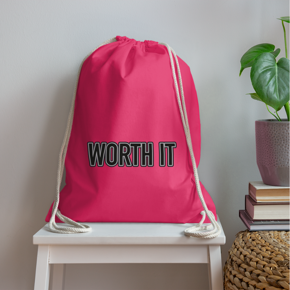 Worth it - Turnbeutel aus 100% Baumwolle - Fuchsia