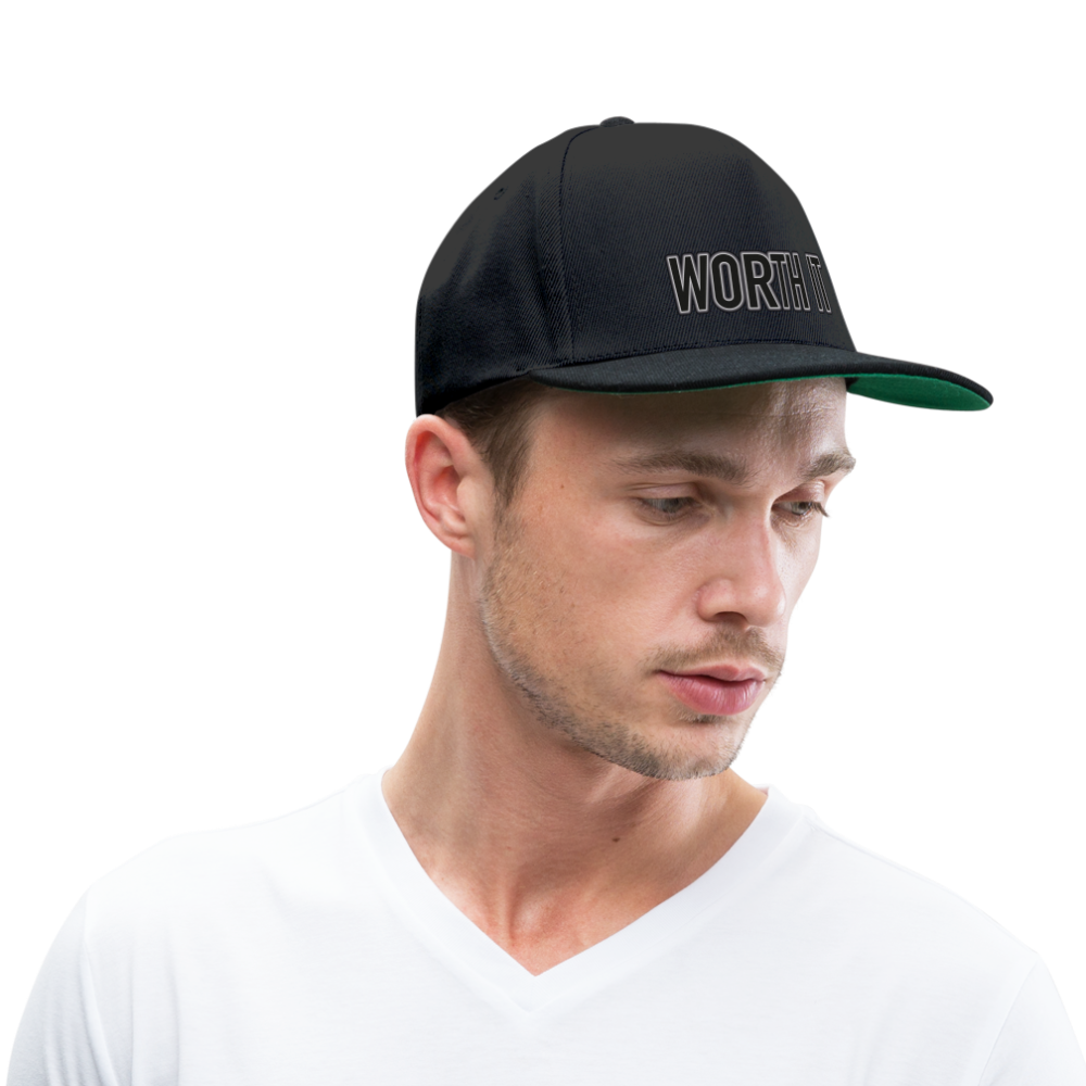 Worth it - Snapback Cap - Schwarz/Schwarz