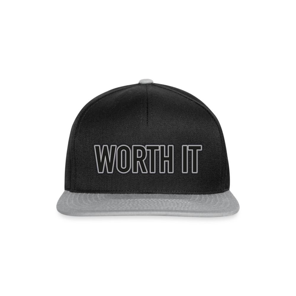 Worth it - Snapback Cap - Schwarz/Grau