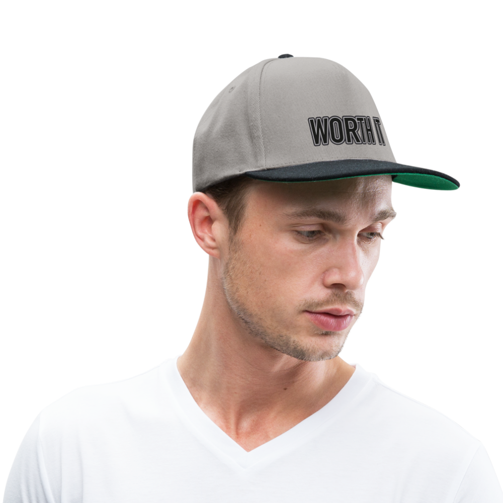 Worth it - Snapback Cap - Graphit/Schwarz