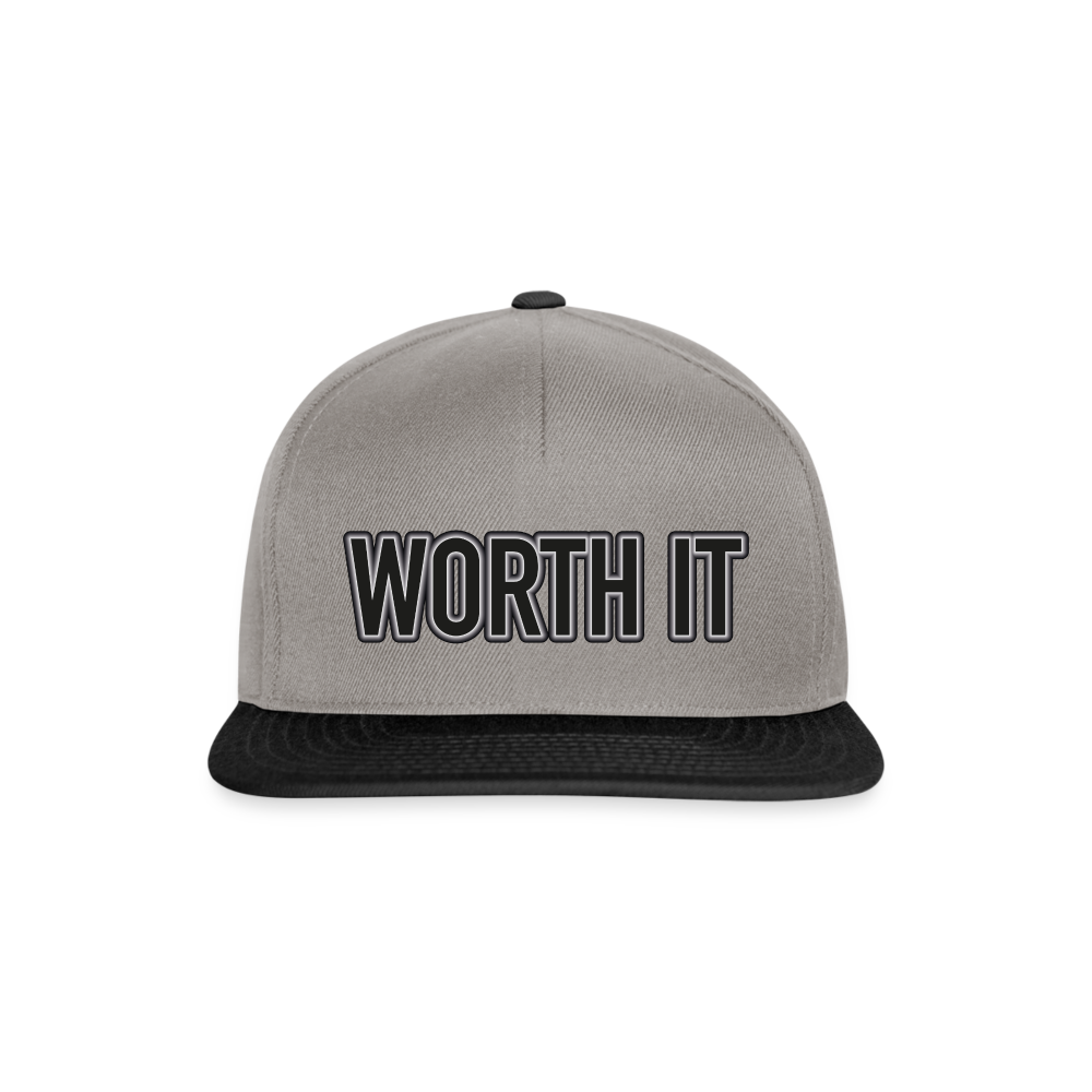 Worth it - Snapback Cap - Graphit/Schwarz