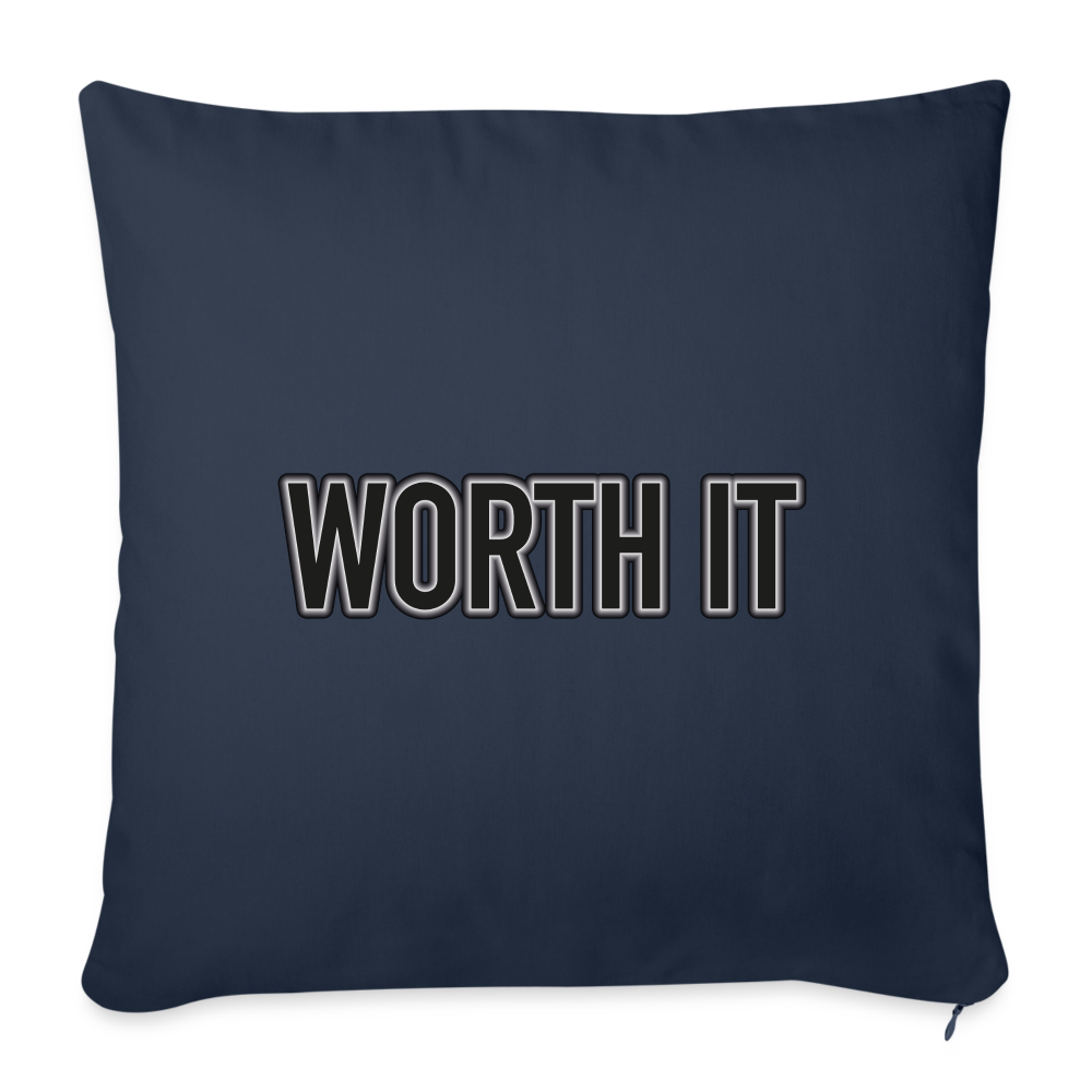 Worth it - Sofakissen mit Füllung 44 x 44 cm - Navy