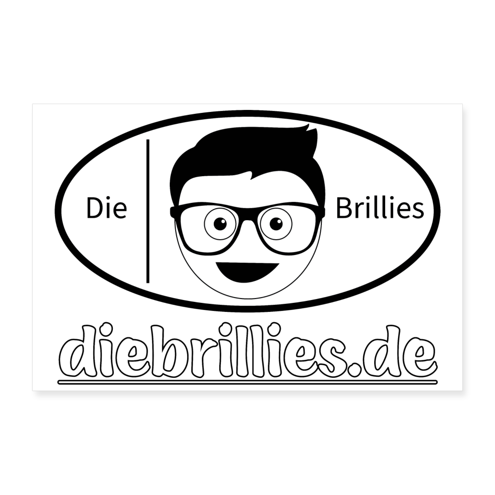 Die Brillies Fanedition - Poster 60x40 cm - weiß