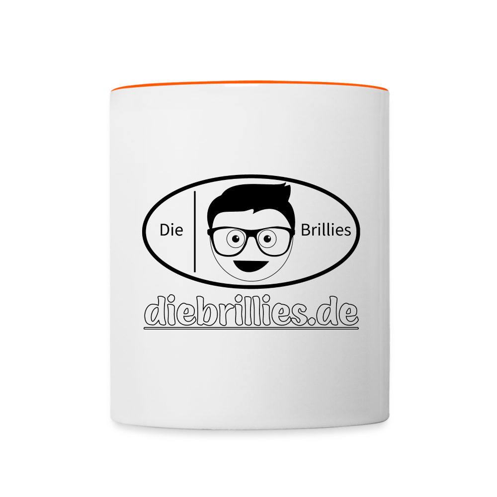 Die Brillies Fanedition - Tasse zweifarbig 325 ml - Weiß/Orange