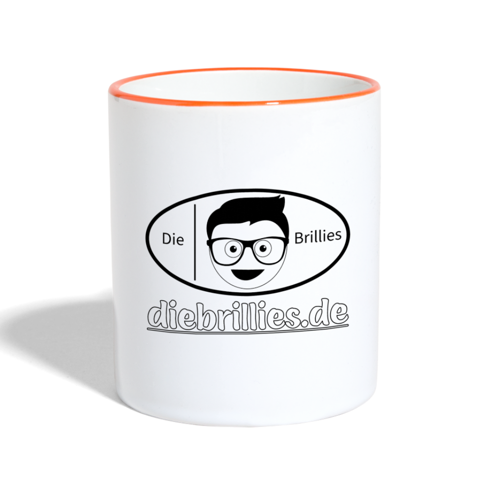 Die Brillies Fanedition - Tasse zweifarbig 325 ml - Weiß/Orange