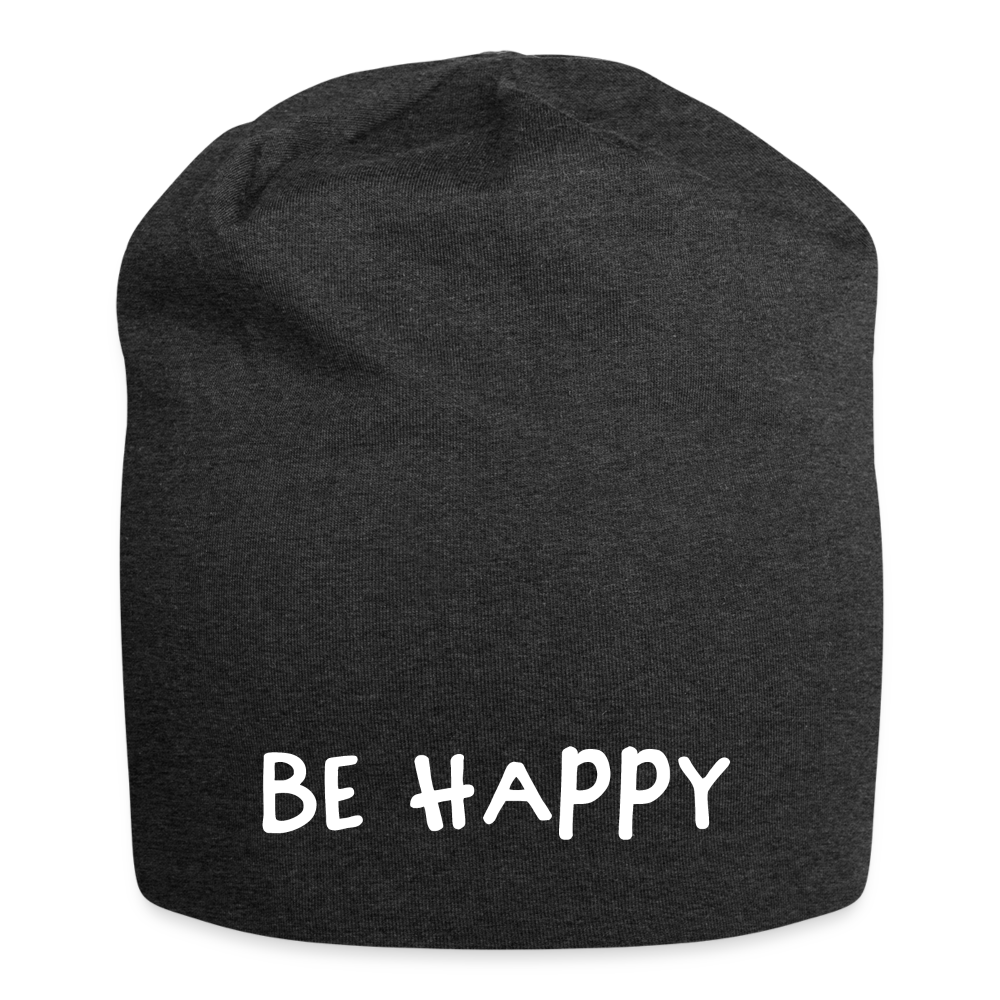 Be Happy - Jersey-Beanie - Anthrazit