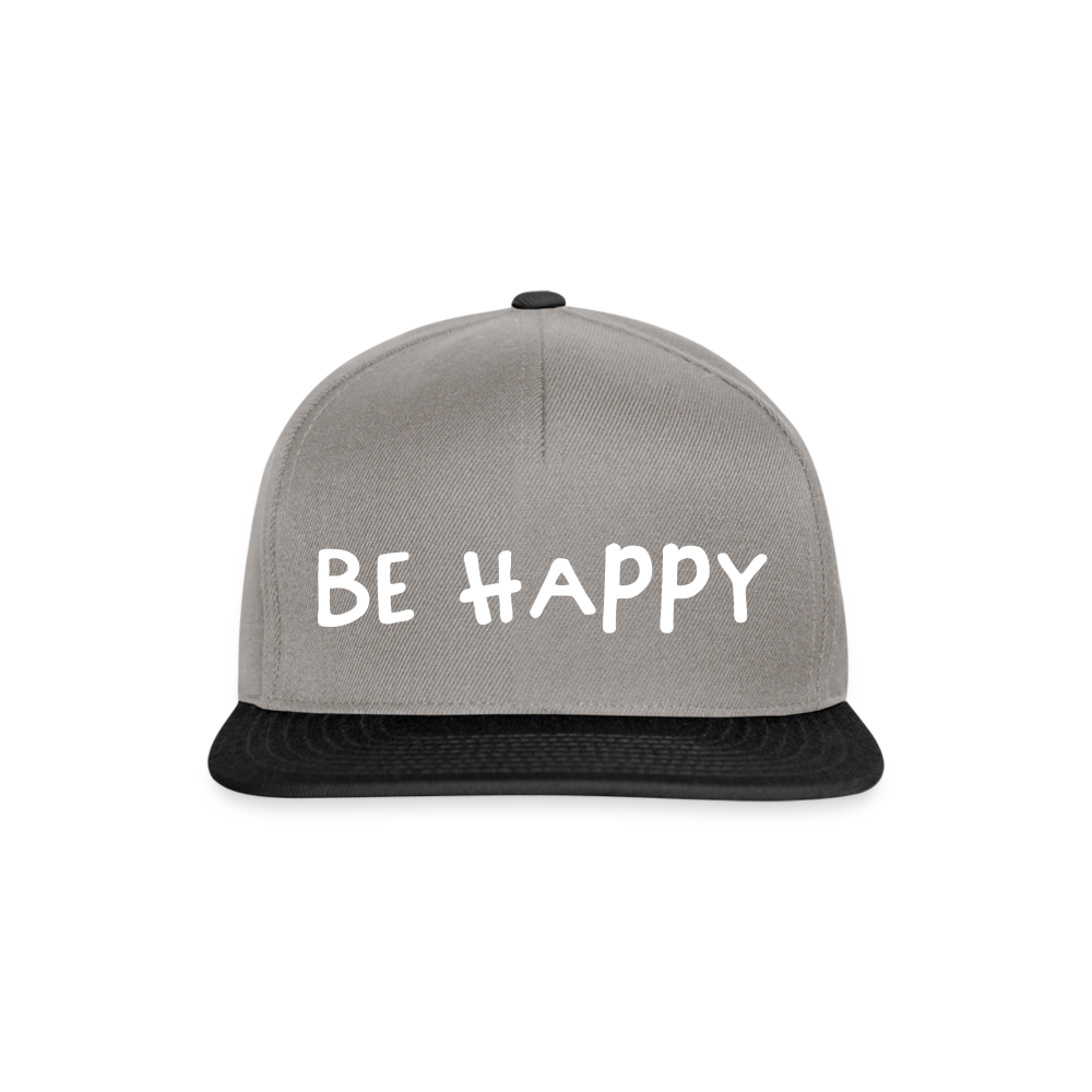 Be Happy - Snapback Cap - Graphit/Schwarz