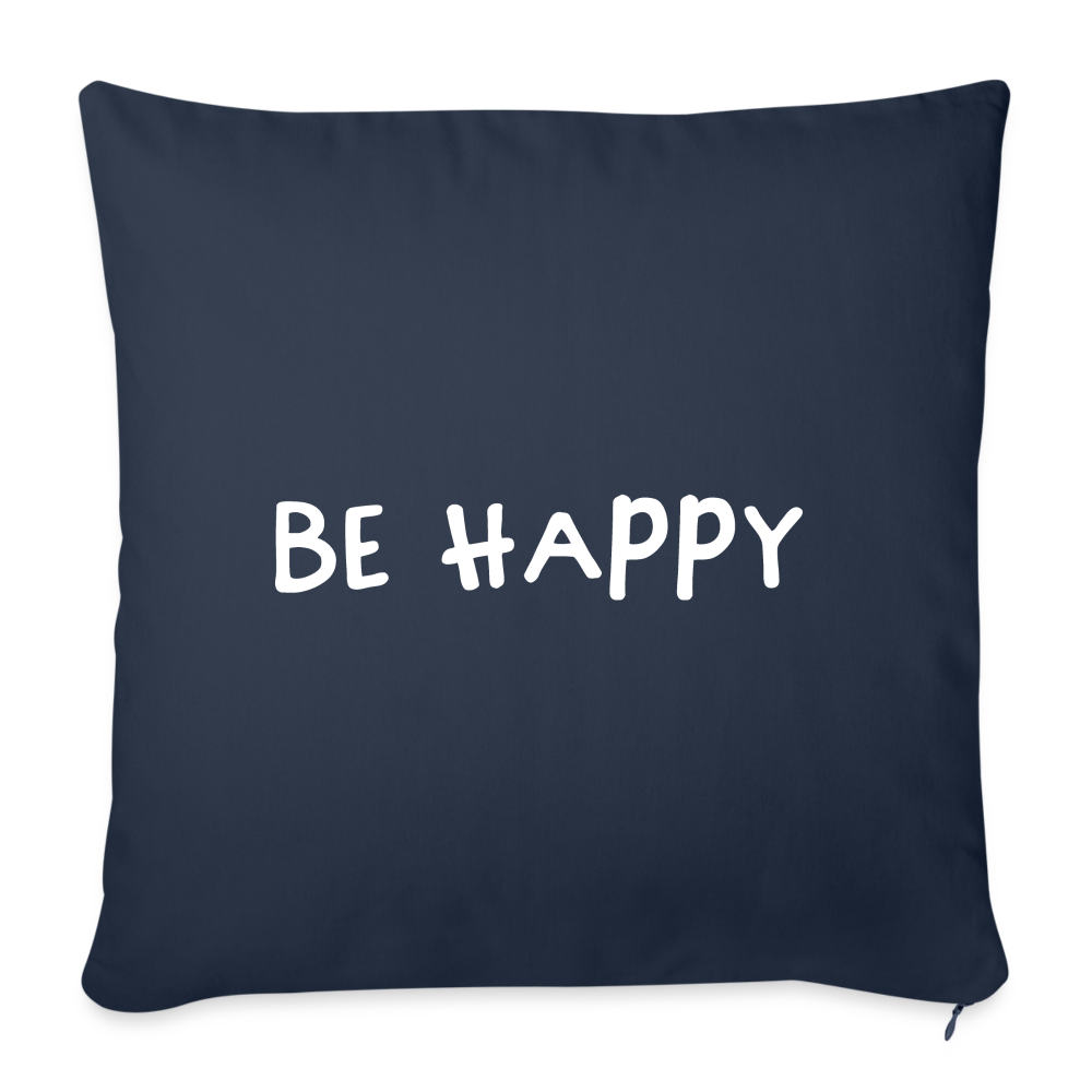 Be Happy - Sofakissenbezug 44 x 44 cm - Navy