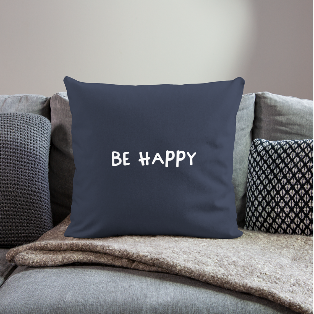 Be Happy - Sofakissen mit Füllung 44 x 44 cm - Navy