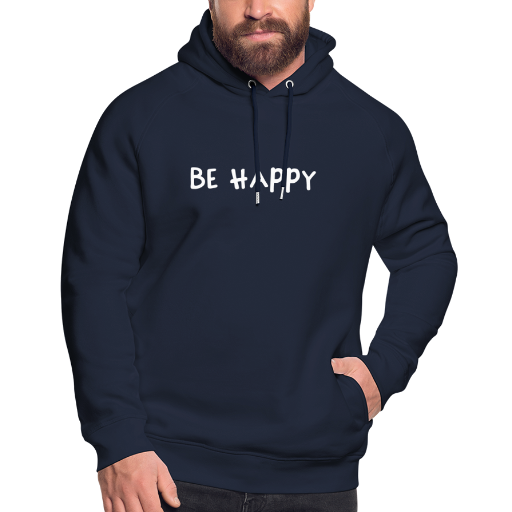 Be Happy - Unisex Bio-Hoodie - Navy