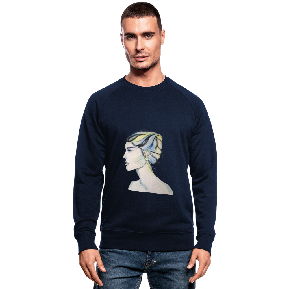 Portrait - Männer Bio-Sweatshirt - Navy