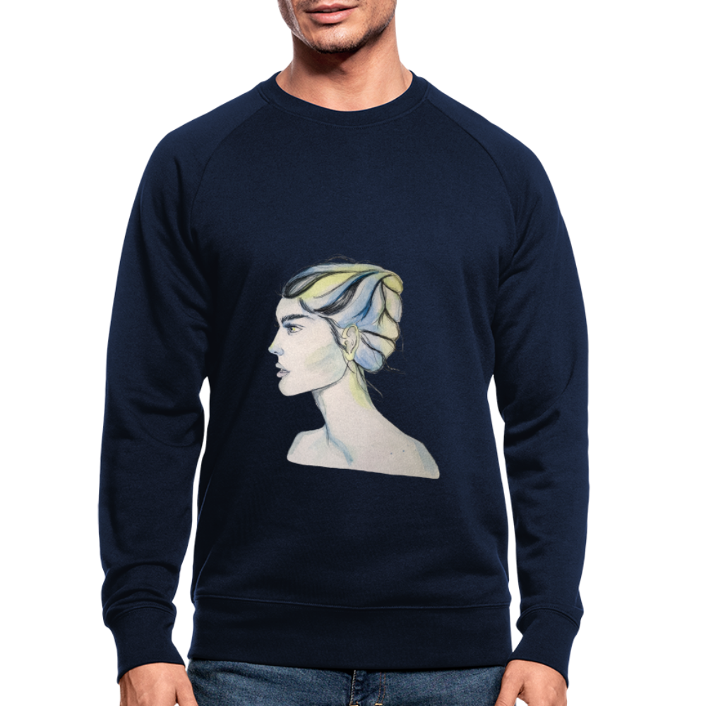 Portrait - Männer Bio-Sweatshirt - Navy