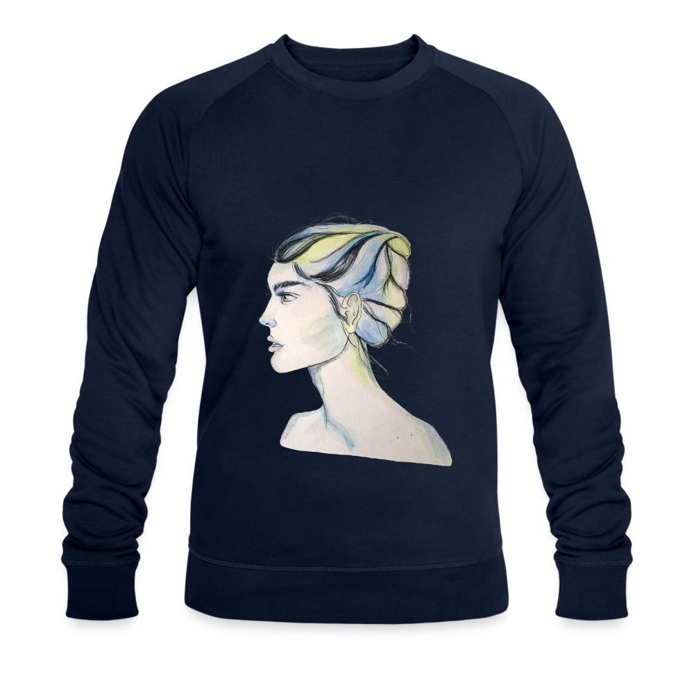 Portrait - Männer Bio-Sweatshirt - Navy