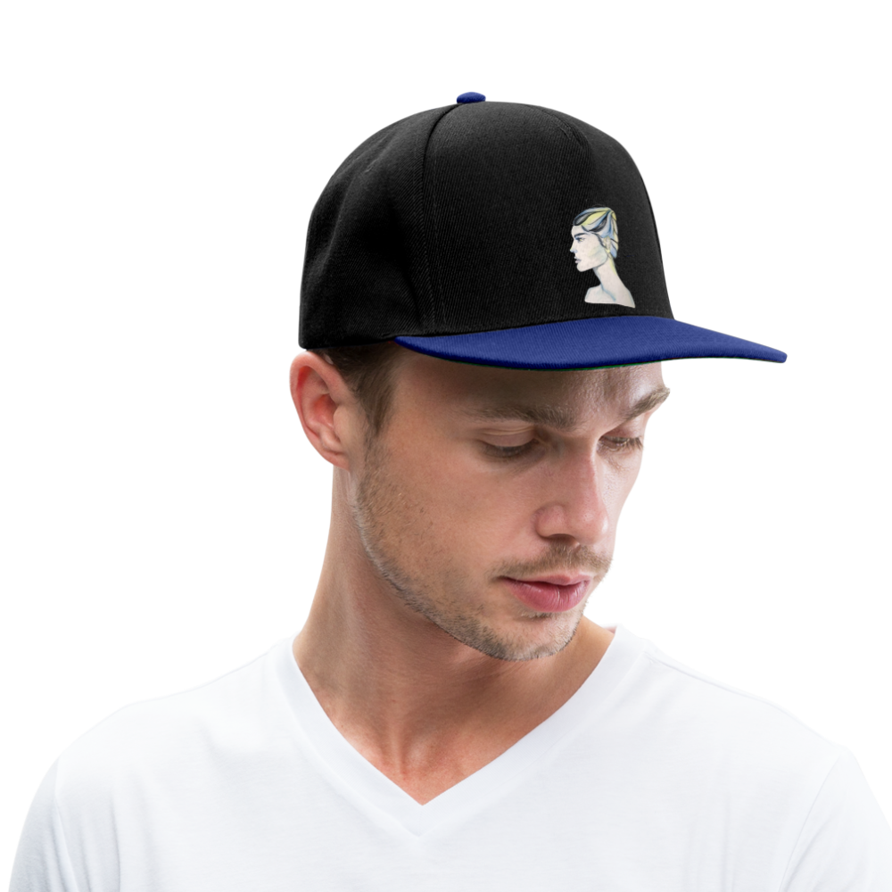 Portrait - Snapback Cap - Schwarz/Königsblau