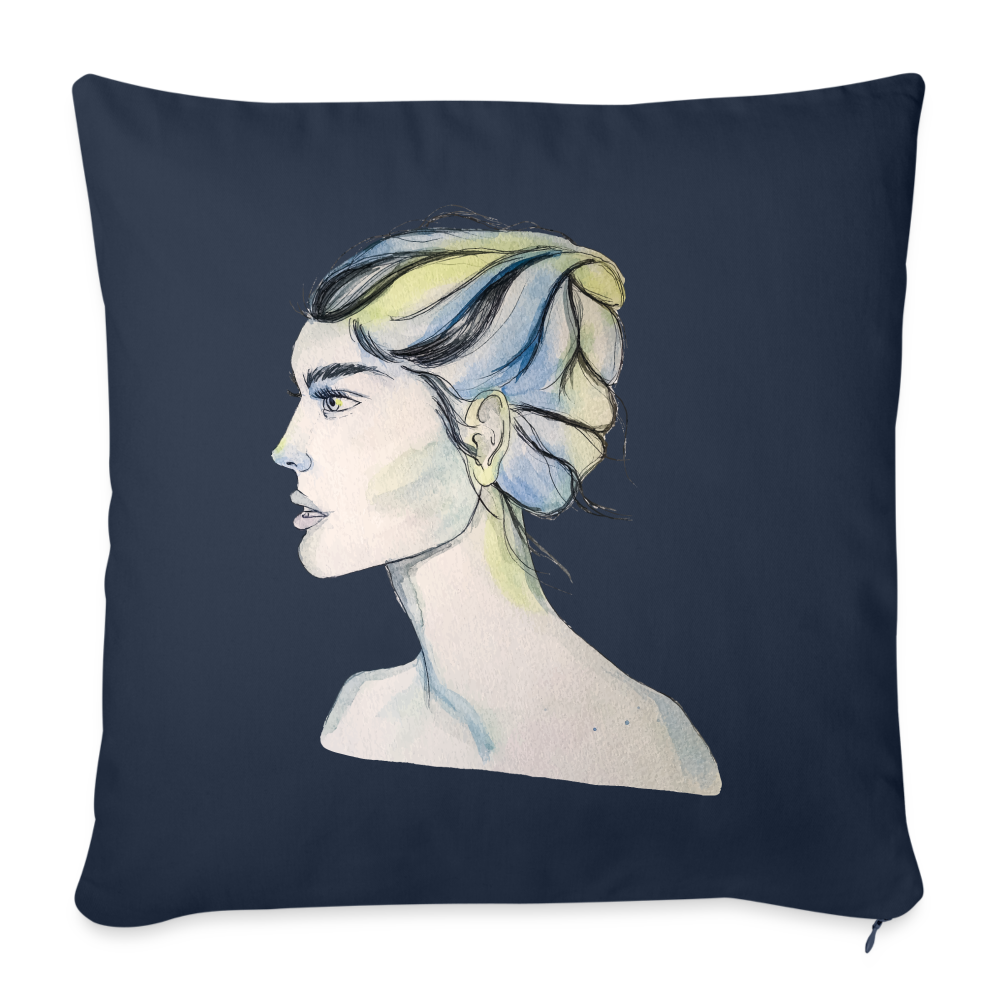 Portrait - Sofakissen mit Füllung 44 x 44 cm - Navy