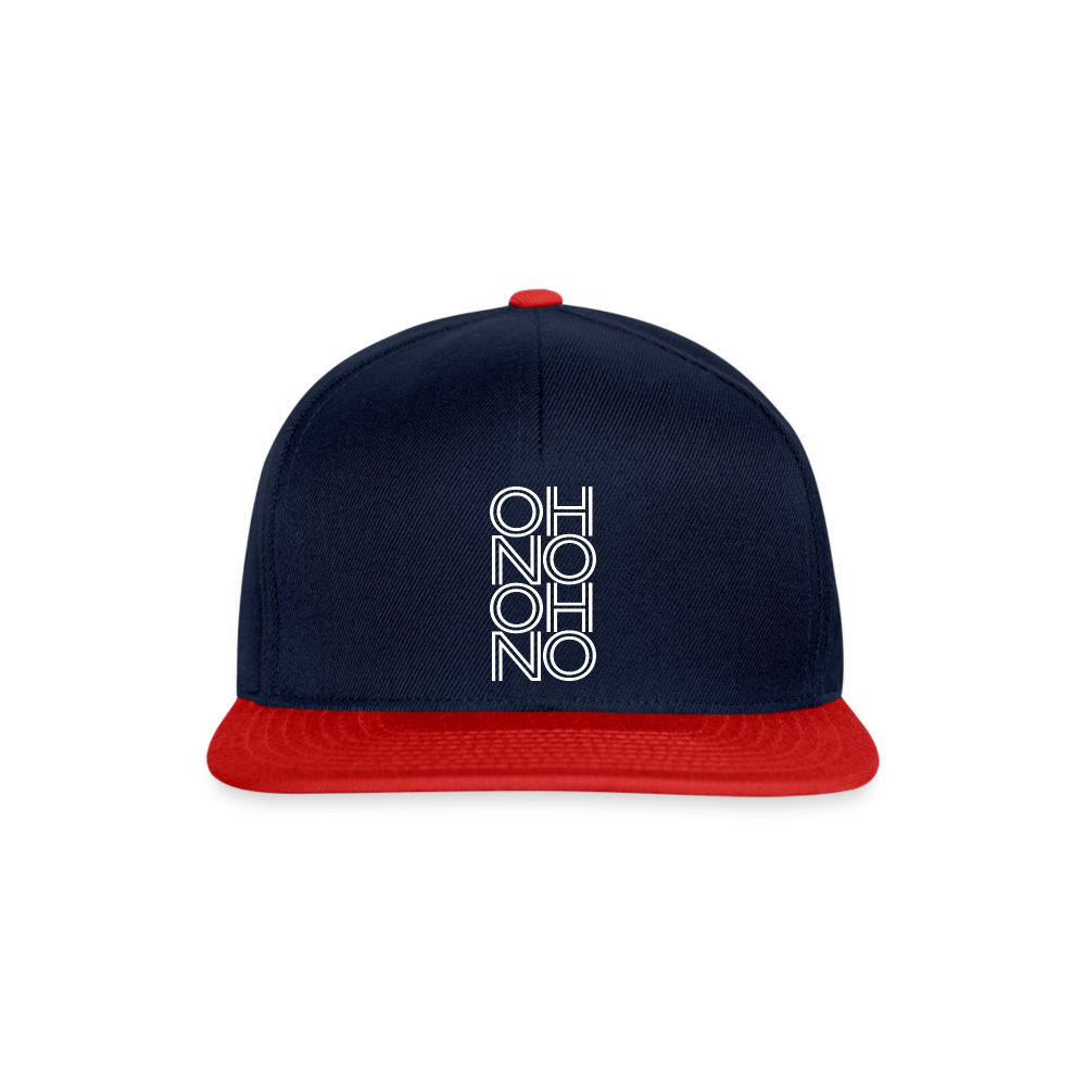 OH NO - Snapback Cap - Navy/Rot