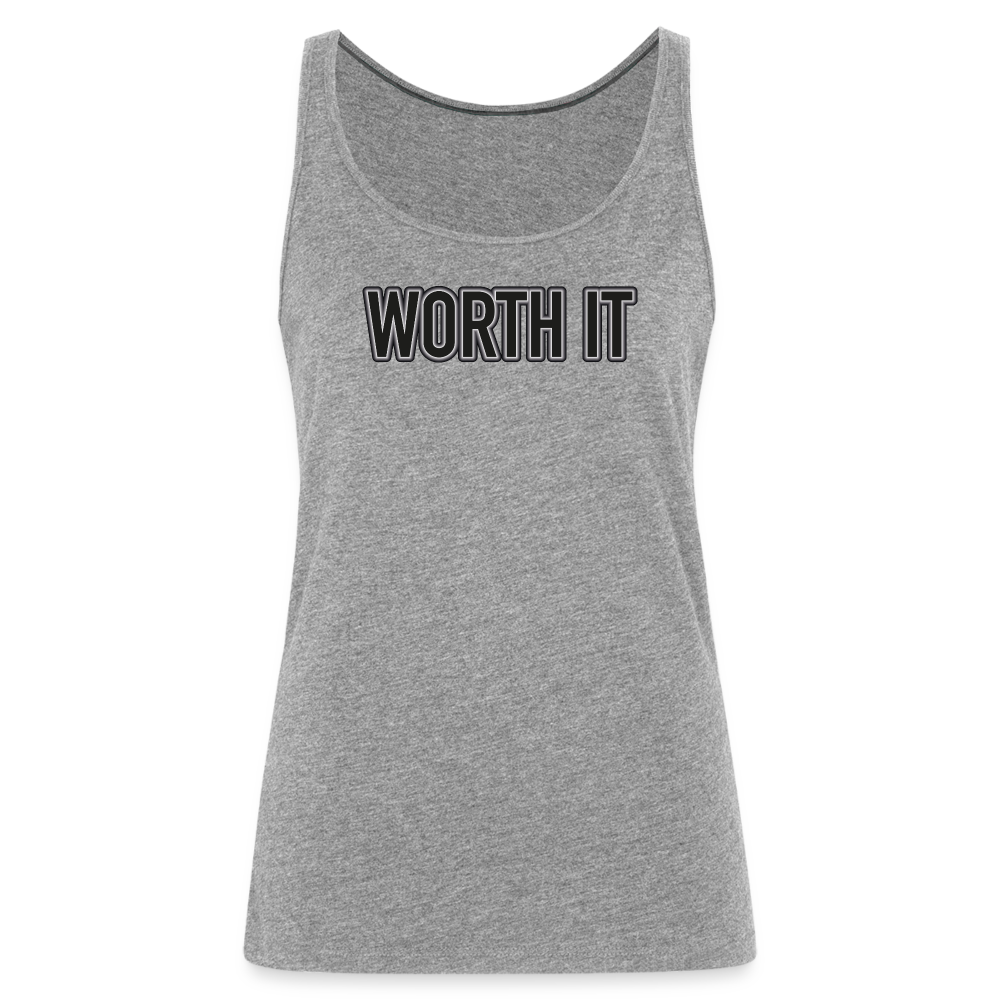 Worth it - Frauen Tank Top - Grau meliert