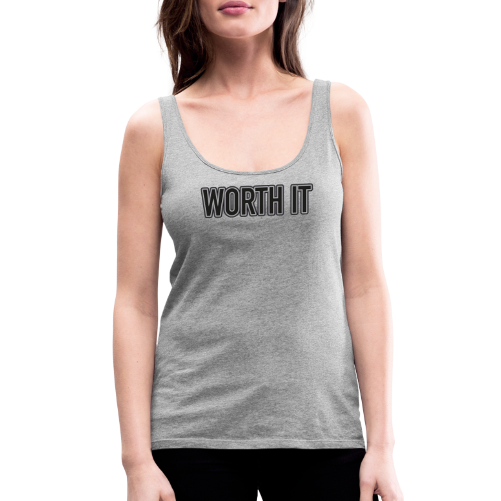 Worth it - Frauen Tank Top - Grau meliert